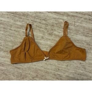 Franki by Francescas Youth 12 Cotton Bralette Nude Tan Triangle Adjustable Strap